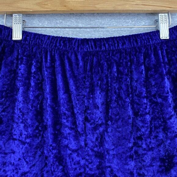 Vintage Granada Pajama Set Womens Medium Purple Crushed Velour Lounge Pants Top - Picture 15 of 16